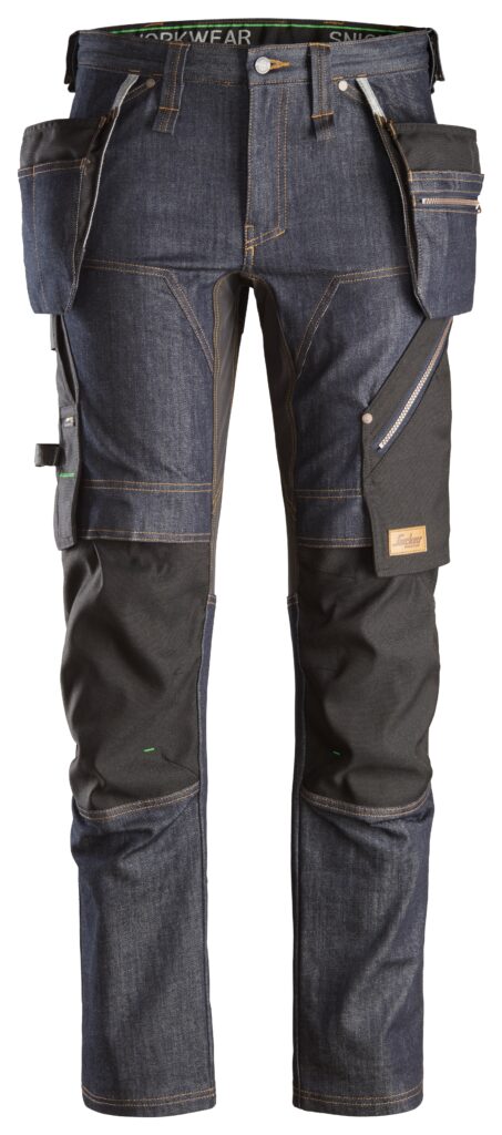 FlexiWork, Arbejdsbukser+ i denim med hylsterlommer