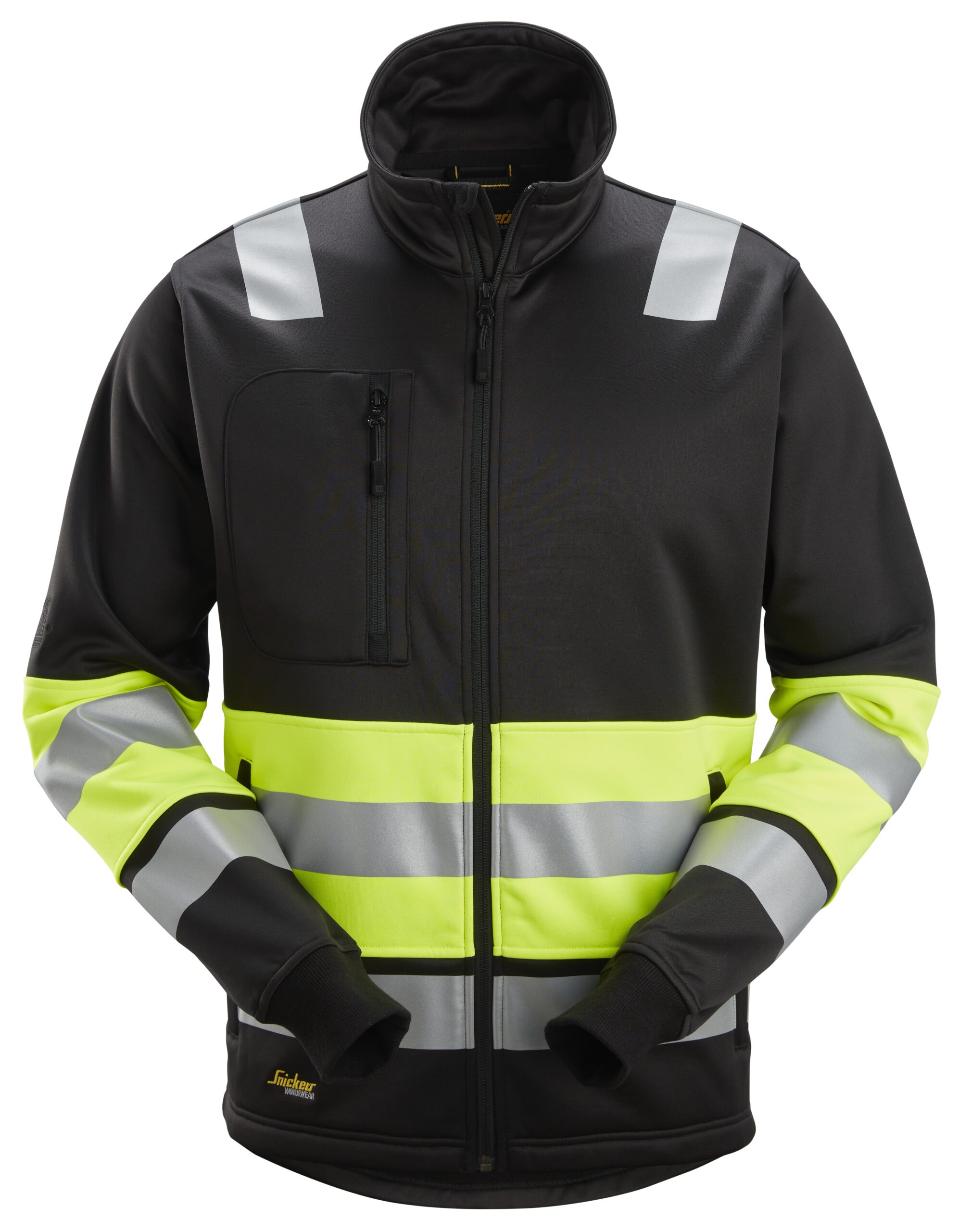 High-Vis, Sweatjakke med lang lynlås, klasse 1