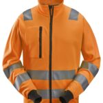 High-Vis, Sweatjakke med gennemgående lynlås, klasse 2/3