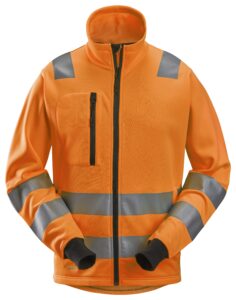High-Vis, Sweatjakke med gennemgående lynlås, klasse 2/3