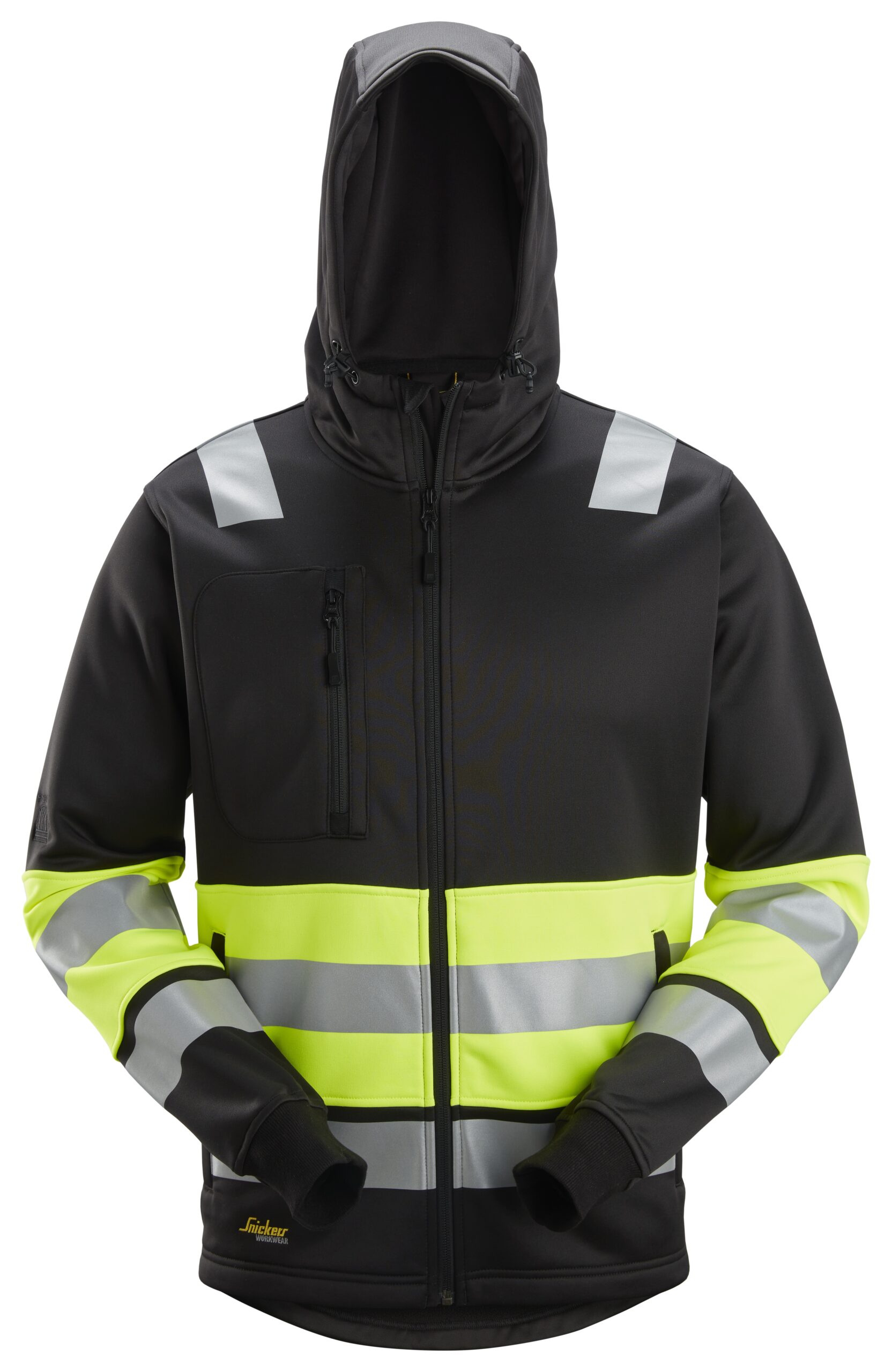 High-Vis, Hættetrøje med lang lynlås, klasse 1