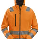 High-Vis, Hættetrøje med lang lynlås, klasse 2/3