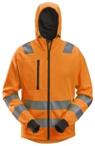 High-Vis, Hættetrøje med lang lynlås, klasse 2/3