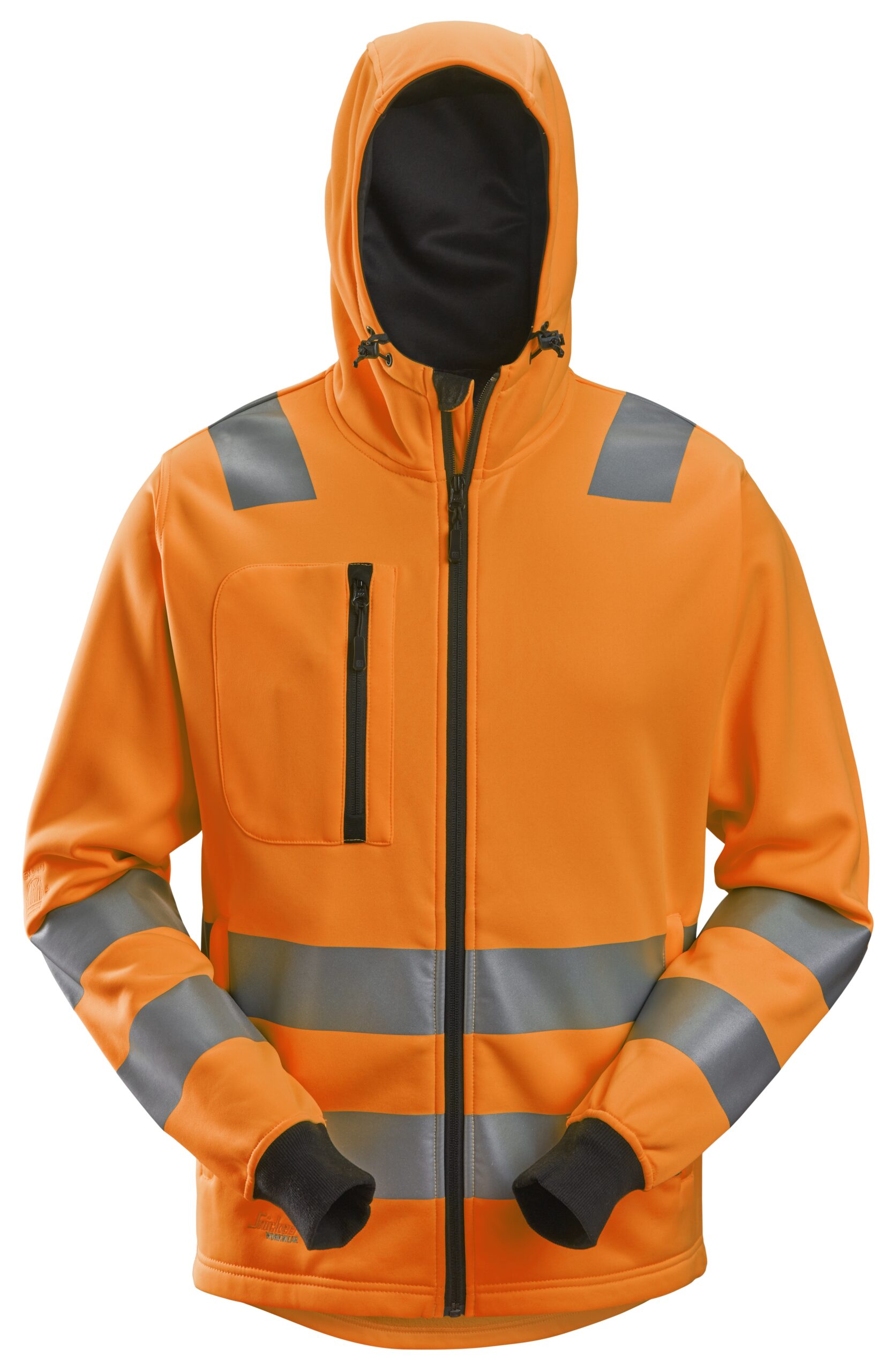 High-Vis, Hættetrøje med lang lynlås, klasse 2/3