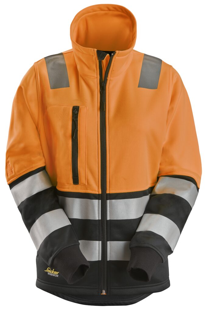 High-Vis, Sweatjakke til damer med lang lynlås, klasse 2