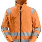 High-Vis, PU-belagt regnjakke, klasse 3