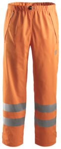 High-Vis, PU-belagte regnbukser, klasse 2