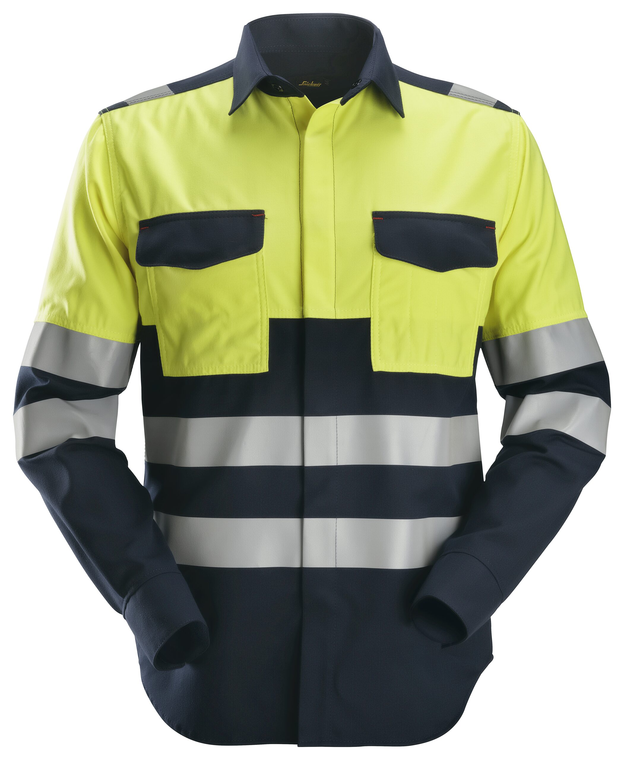 ProtecWork, High-Vis langærmet skjorte, klasse 1