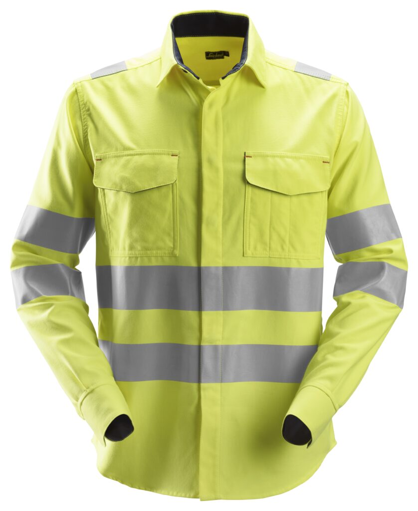ProtecWork, High-Vis langærmet skjorte, klasse 3
